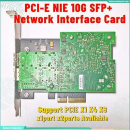 Glasvezelapparatuur Mellanox ConnectX-3 PCI-E NIE 10G SFP-netwerkinterfacekaart 10 Gigabit dubbele poort MCX342 MCX341A