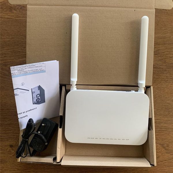 Equipo de fibra óptica Original 100% HW EG8145X6 GPON ONU ONT WIFI6 WIFI de doble banda 4GE 1TEL 2,4G 5G AX3000MPS con enchufe y BoxFiber