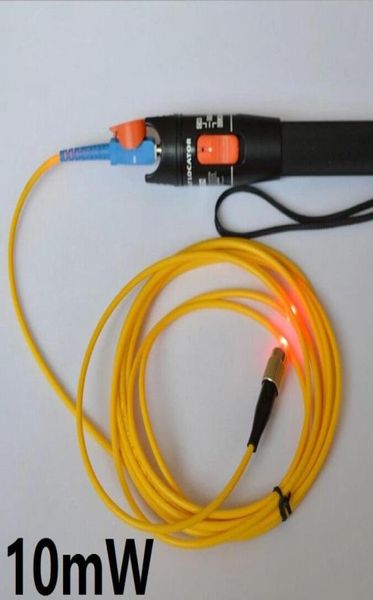 Équipement à fibre optique Rouge Laser Laser Pen Visual Fault Locator VFL 10MW Le produit ne contient pas de tubes de liaison jaune4103278