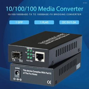 Equipo de fibra óptica SFP a RJ45 Media Converter 10/100/1000M Transceptor Ethernet con módulo óptico Puerto SC 20KM/40KM