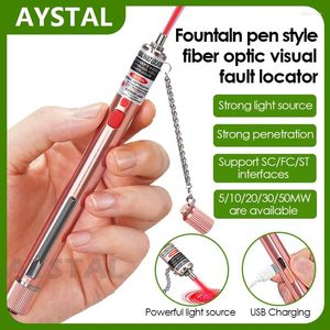 Équipement de fibre optique localisateur visuel de défauts testeur laser optique outil de type stylo source de lumière rouge 1-50 MW VFL prise en charge SC/FC/ST chargement USB