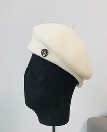 Fibonacci chapeaux d'hiver pour femmes européen MM laine feutre Fedora chapeau rétro dames élégant bérets mode Banquet peintre Cap14872701