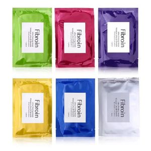 Fibroïne Zijden Masker Water Hydraterende Hydraterende Oliecontrole Collageen Gezichtsmasker Biologische Cosmetische Gezichtsmaskers