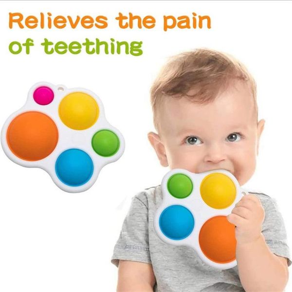 Fidget – jouet sensoriel à fossettes simples pour bébé, jouet de décompression coloré, éducatif, anti-Stress pour enfants d'âge préscolaire