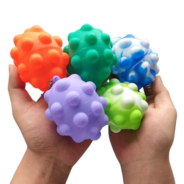 Fidget Bubble Multi Ball Toys Juegos al aire libre Vent Balls 3D Descompresión Squeeze Squishy Dimple Game Juguete sensorial para autismo Necesidades especiales Stress Reliever Silicona