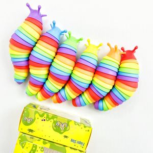 Fidget Slug Toy Zintuiglijk voor Kinderen Volwassenen Schattig Autisme Speelgoed voor Autistische Kinderen Peuter Oefening Pols Kracht Stressverlichting ADHD xm