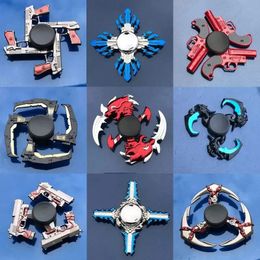 Fidget Spinner Finger Toy Pack Aleación de zinc Metal Hand Spinners Fingertip Gyro Spinning Top Alivio del estrés Descompresión Ansiedad Juguetes Relevista