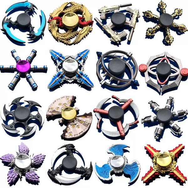 Fidget Spinner Finger Toy pack Aleación de zinc Metal Hand Spinners Fingertip Gyro Spinning Top Stress Relief Descompresión Ansiedad Juguetes Reliever