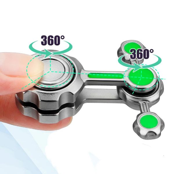 Fidget Spinner Jouets Métal Chaos Pendule Double Pendule Main Doigts Gyro Antiestres Jouets Créatifs pour Enfants Adultes EDC 240312