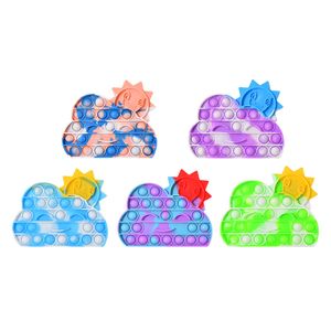 Fidget Stress Toy Rainbow Antistress Volwassenen Kinderen Sensory Relieve Autisme Lichtgevende Cloud Desktop