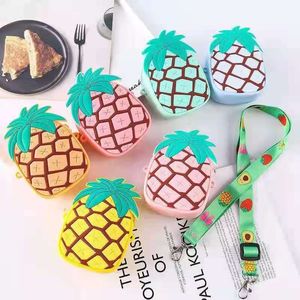 Fidget Speelgoed Mini Cartoon Ananas Fashion Coin Portemonnee Handtas Schattige Bubble Press Siliconen Tas Kerst Speelgoed Gift