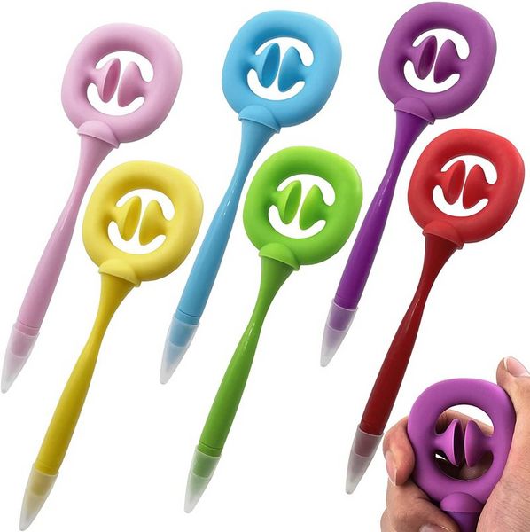 Kugelschreiber Zappelspielzeug Snapper Pen Stressabbau Neuheit Schreibgerät Schwarze Tinte Snap Pop Squishy Noise Maker Geschenk für Kinder Teenager Mädchen Erwachsene 288 Stück/Menge