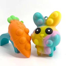 Fidget Toys Bunny Silicone 3D Press Pinch Decompression Ball Decompressie Artefact Vent speelgoed