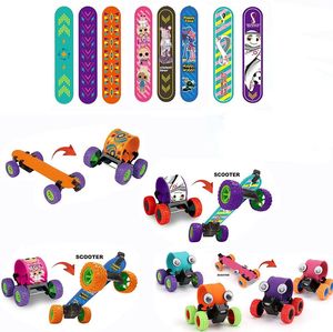 Finger Decompression Toy Fidget Toys vervorming Bracelet Skateboard Recoil Pattering Beltmodel Creatieve botsing Kindercadeaus Geschenken