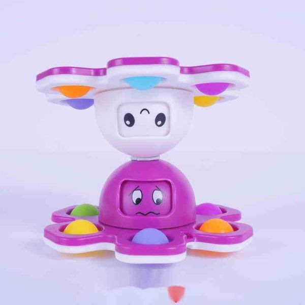 Fidget Toys Flip Face Changer Pousser Jouet Bulle Silicone Porte-clés Du Bout Des Doigts Gyro Décompression Jeu Créatif Anxiété Sensorielle Anti-Stress G81L1GP