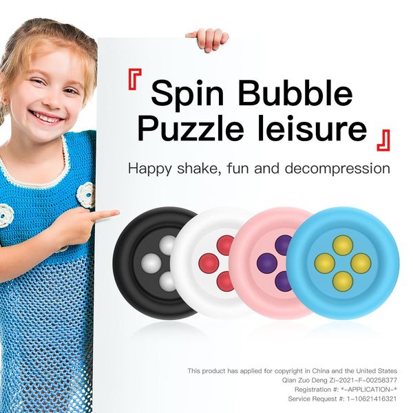 Fidget Toys Nuevo círculo mágico infinito de alta velocidad de descompresión de cuentas de juguete artefacto forma de botón burbujas CC007