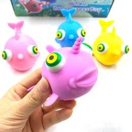 Fidget Speelgoed Squishy Nieuwe TPR Walvis Meel Bal Extrusie Convex Oog Knijpen Muziek Kinderventilatie Toy Fabrikant Directe verkoop