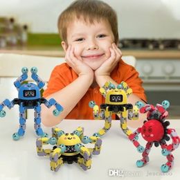 Fidget Toys Noctilucent Mechanical Gyroscope Fingertip Spinner Formed Chain Octopus Decompressie Diy speelgoed voor kinderen