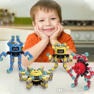 Fidget Toys Gyroscope mécanique Noctilucent, Spinner du bout des doigts, chaîne déformée, poulpe, décompression, jouet de bricolage pour enfants
