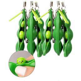 Fidget Toys Pack Anti Stress Peas Squishy Games Squeeze Decompression Toys Kawaii grappige anti -oests bonen Keychain kind volwassenen 1230