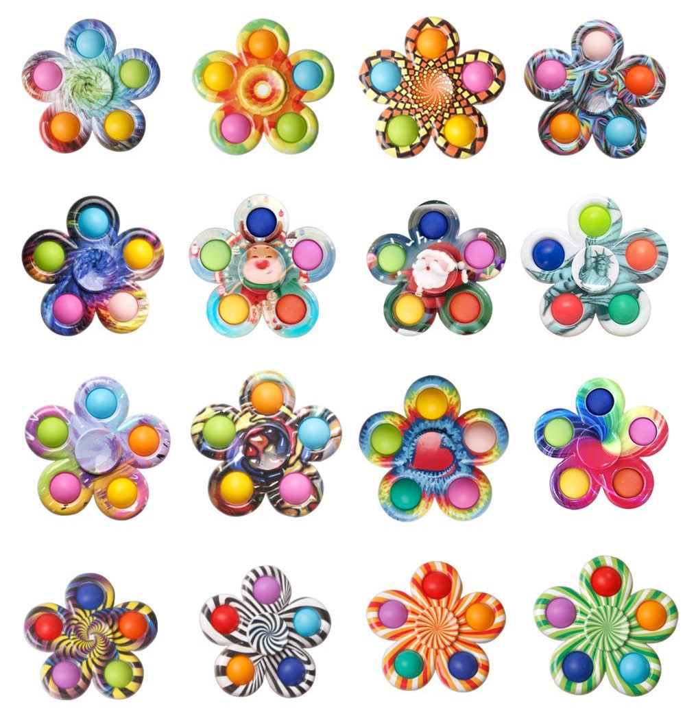 Fidget Speelgoed Push Bubble Sensory Watermark Fingerts Spinner Venting Vingertip Autisme Need Angst Excessing Reliever Toy Gunst Grappige Anti-Stress Gift