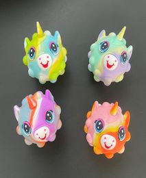 Fidget Toys Décompression sensorielle Licorne Silicone Anxiété Soulagement Stress Ball Élasticité Push Bubble Anti Surprise Éducative Who8026792