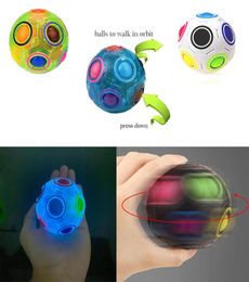 Juguetes fidget sensory luminoso creative magic rainbow ball cube anti stress kids aprendizaje educativo regalos y adultos descompr2316981