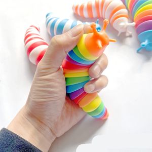 Fidget Toys – limaces articulées et flexibles 3D, jouet Fidget, soulagement de l'anxiété sensorielle pour tous les âges, pour enfants Aldult W0