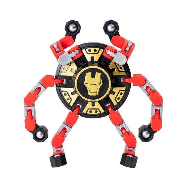 Fidgety Toys Fingertip Mecánico Gyro Puzzle Deformación Mech Cadena Cambiando Forma Rotación Juguetes 2023