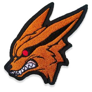 Fierce Demon Fox naaien Noties Animal Borduurwerkpleisters voor kledingoverhemden Custom Jacket Iron on Patch