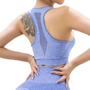 Fiess sportbeha voor vrouwen zachte brassiere yoga crop tops 7 kleur ademende hardloop gym ondergoed snel droog vest
