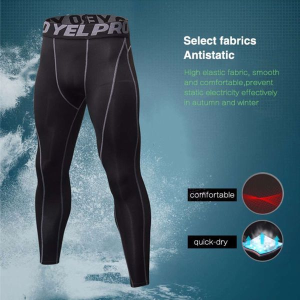 Fiess pantalon de Yoga extensible à hauteur serrée pour hommes pantalons de survêtement d'entraînement en cours d'exécution respirant Slack