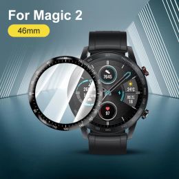 Fifata 3D gebogen rand Soft Clear Full Coverage Protect Film voor Huawei Honor Magic Watch 2 46mm 42 mm schermbeschermer (geen glas