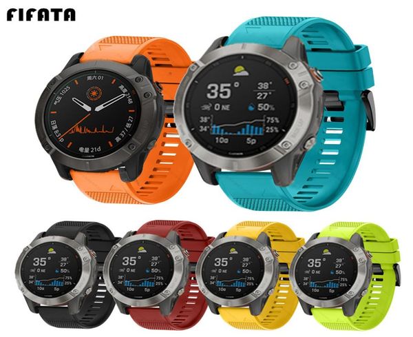 Bracelets de montre intelligente Fifata pour garmin fenix 6 6s 6x 5x 5 5s 3 heures précurseur 935 945 bracelet en silicone à libération rapide 8197172