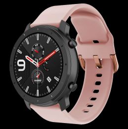 FIFATA SPORT BRACELET SIPE SILICONE Watch Band pour Xiaomi Huami Amazfit GTR 47mm 42 mm GTS 2 Mini Bip U GTR 2E GTS 2E STRAP DE POURTIC