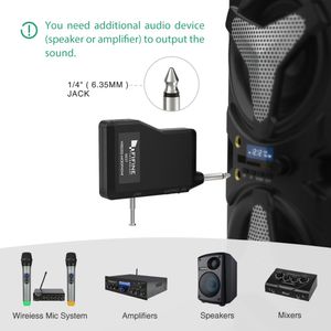 Livraison gratuite Fifine Système de microphone à revers sans fil UHF à 20 canaux avec émetteur Bodypack Récepteur de micro à revers pour appareil photo / téléphones