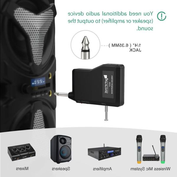 FreeShipping Fifine Sistema de micrófono de solapa inalámbrico UHF de 20 canales con transmisor Bodypack Receptor de micrófono de solapa para cámara / ph Gbvp