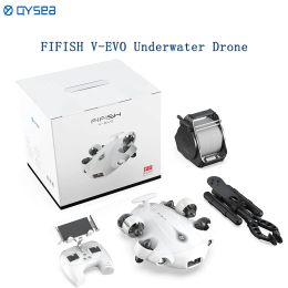 Fifish V-EVO 4k60fps Drone sous-marin avec Vision Lock QySea sous-marin ROV avec profondeur Robot portable avec contrôle VR
