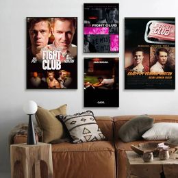 Fight Club Classic Movie Brad Pitt Boxing Film Affiche Canvas Peinture HD Imprimé Mur Art Pictures de gym