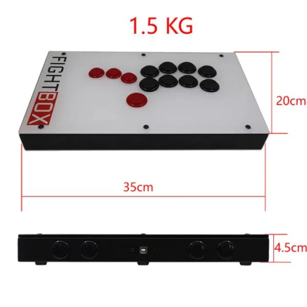 Fightbox F9 Todos los botones Hitbox Style Arcade Controlador de juego Fit Controlador de juego Stick PS4/PS5/PC Sanwa Obsf-24 30 Art Panel