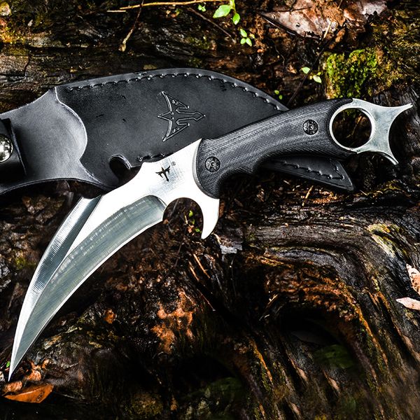 Fighting Tactical Knife Couteau Sharp High High Dutness Tool Outdoor Camping Hunting Jungle Survival Battle Karambit Fixed Blade Knife Auto-Defense