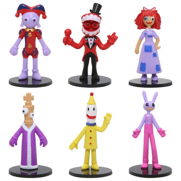 figur anime poupée anime cosplay une pièce anime violet clown personnalisé anime fille clown poupée clown figurine 6PCS modèle enfant jouet Dessin animé figure clown vintage clown marionnette