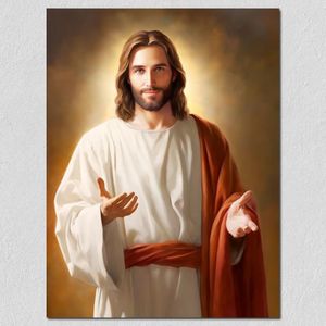 Portrait d'art moderne peintures à l'huile Jésus-Christ à la main ma belle peinture chrétienne