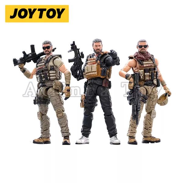 Figures Joytoy 1/18 Action Figure 3PCS / Set Hardcore Mercenary Trio Collection Anime Modèle Militaire 230808