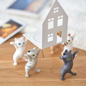 Figurines pour accessoires de bureau japonais danse chat porte-stylo étudiant belle ornement de bureau 4690 Q2