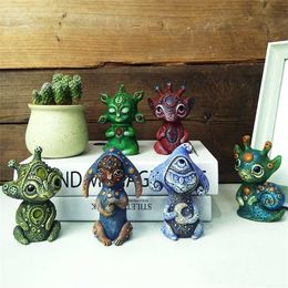 Beeldjes miniaturen handgemaakt van de Fantasy World-Perfect Decoration Hars Garden Standbeeld Woonaccessoires 211101