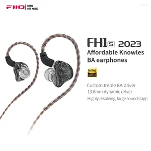 FiiO FH1s 2024 1DD 1BA HIFI Oortelefoon 0,78 mm Bedrade oordopjes IEM voor Android/PC/IOS