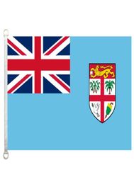 Bannière de drapeau fidji 3x5ft90x150cm 100 polyester 110gsm warp tissu tricot extérieur drapeau1818728