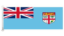 Bannière de drapeau fidji 3x5ft90x150cm 100 polyester 110gsm warp tissu tricot extérieur Flag8242367