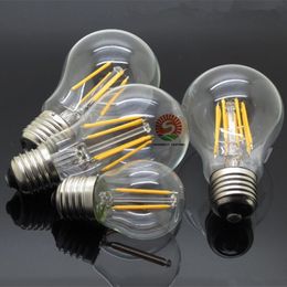 filament led a60 ampoules 8w 6w dimmable E27 E26 B22 360 Angle Led Lumières Edison Lampe 110LM/W AC85 ~ 265V